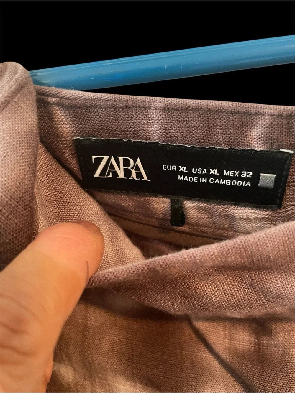 Zara Dusty Mauve Linen blend XL Pants - Picture 5 of 6